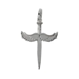 San Miguel Alas Colgante Plata Ley 925m unisex 38 mm. espada macizo