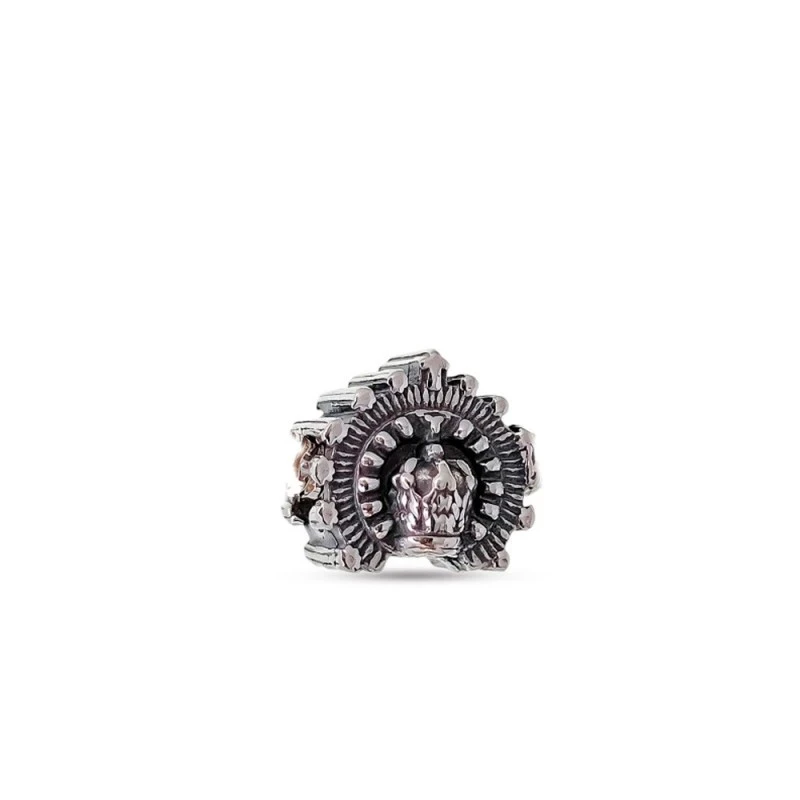 Abalorio Charm Corona Virgen del Rocío Plata Ley 925m icono 11 mm.