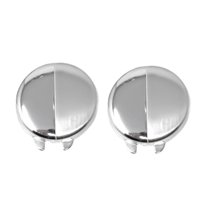 Cubrebotones plata Ley 925m hombre redondos 16 mm. gemelos brillo com
