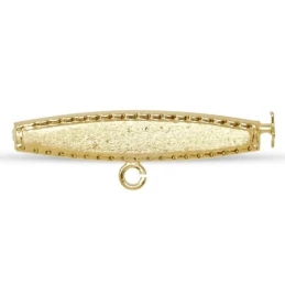 Alfiler Plata Ley 925m chapado oro broche bebé 3 cm. forma ovalada de