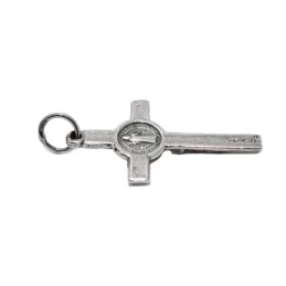 Cruz San Benito Colgante Plata Ley 925m unisex 33 mm. oxidada