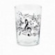 Pack tres vasos cristal modelo MÚSICA 12 cm. Detalles notas musicales 53 cl.