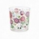 Pack seis vasos cristal modelo PRINTEMPS 9 cm. multicolor detalles flores 36 cl.