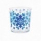 Pack seis vasos cristal modelo ARABESQUE 9 cm. detalles color azul 36 cl.