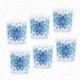 Pack seis vasos cristal modelo ARABESQUE 9 cm. detalles color azul 36 cl.