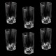 Pack seis vasos agua cristal 11 cm. Lisos bandas verticales detalle