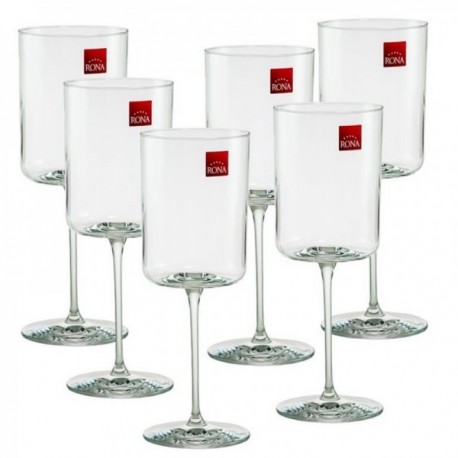 Set 6 copas vino 22 cm. Medium forma recta transparente 42 cl.