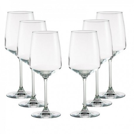 Set 6 copas vino 22.5 cm. lisa transparente 52 cl.