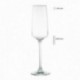 Set 6 copas cava 24.5 cm. lisa transparente 25 cl.