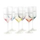 Set 6 copas vino 48 cl. cristal colores personalizadas grabado nombre o texto elegir