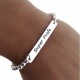 Pulsera Plata Ley 925m placa SUPER PROFE bolas 4 mm.