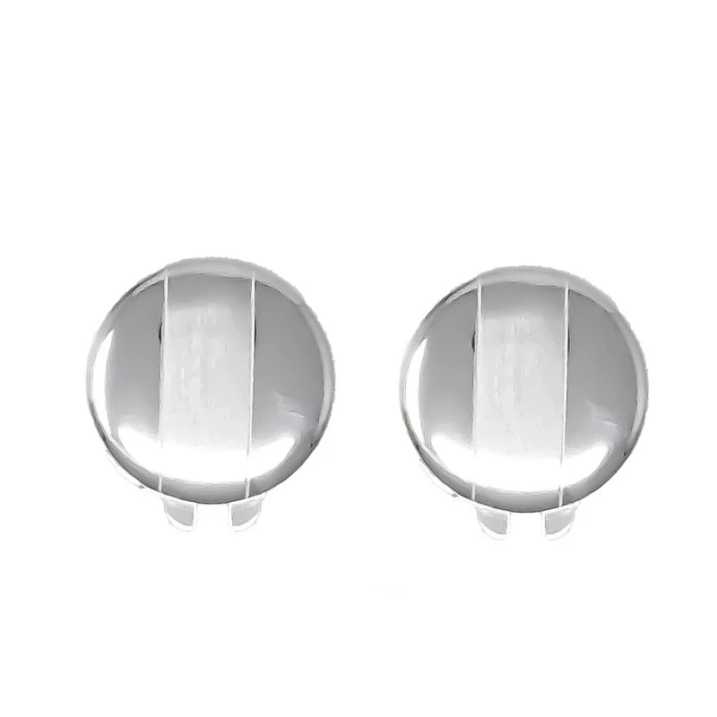 Cubrebotones plata Ley 925m hombre redondos 16 mm. gemelos brillo fra