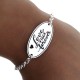 Pulsera Plata Ley 925m 18cm. chapa LOVE YOU FOREVER