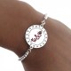 Pulsera Plata Ley 925m 18 cm. bolas chapa TU Y YO esmaltado