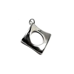 Colgante plata ley 925m 40mm. liso electroforming [AA7592]