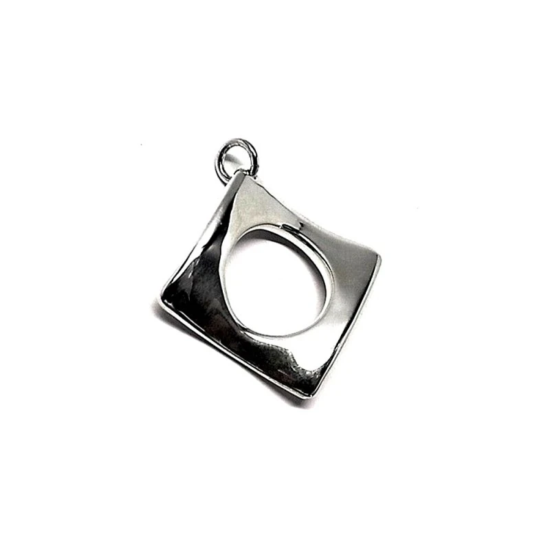 Colgante plata ley 925m 40mm. liso electroforming [AA7592]