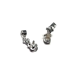 Colgante plata ley 925m 15mm. liso para pegar diente [AA7598]