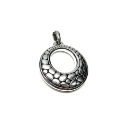 Colgante plata ley 925m 30mm. redondo liso electroforming [AA7627]
