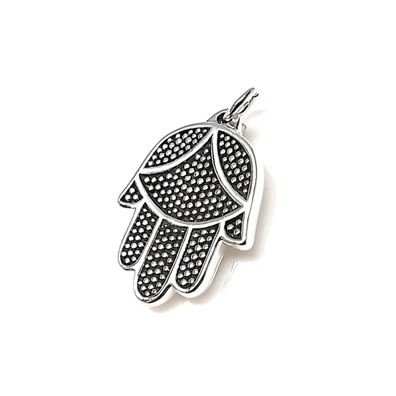 Colgante plata ley 925m 30mm. mano Fátima electroforming [AA7645]