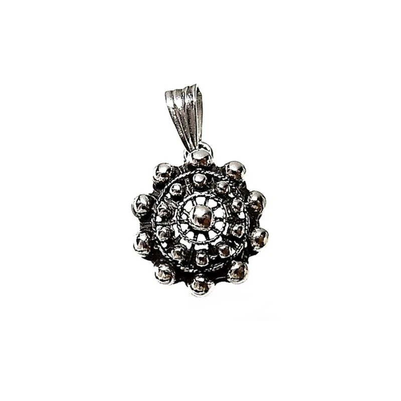 Colgante plata ley 925m 18mm. charro oxidado [AA7927]