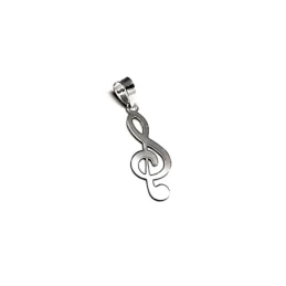Colgante plata ley 925m 25mm. clave sol música pequeño [AA7698]