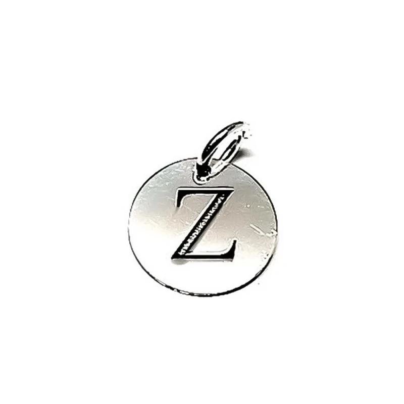 Colgante plata ley 925m liso 12mm. disco letra Z asa abierta [AA7772]