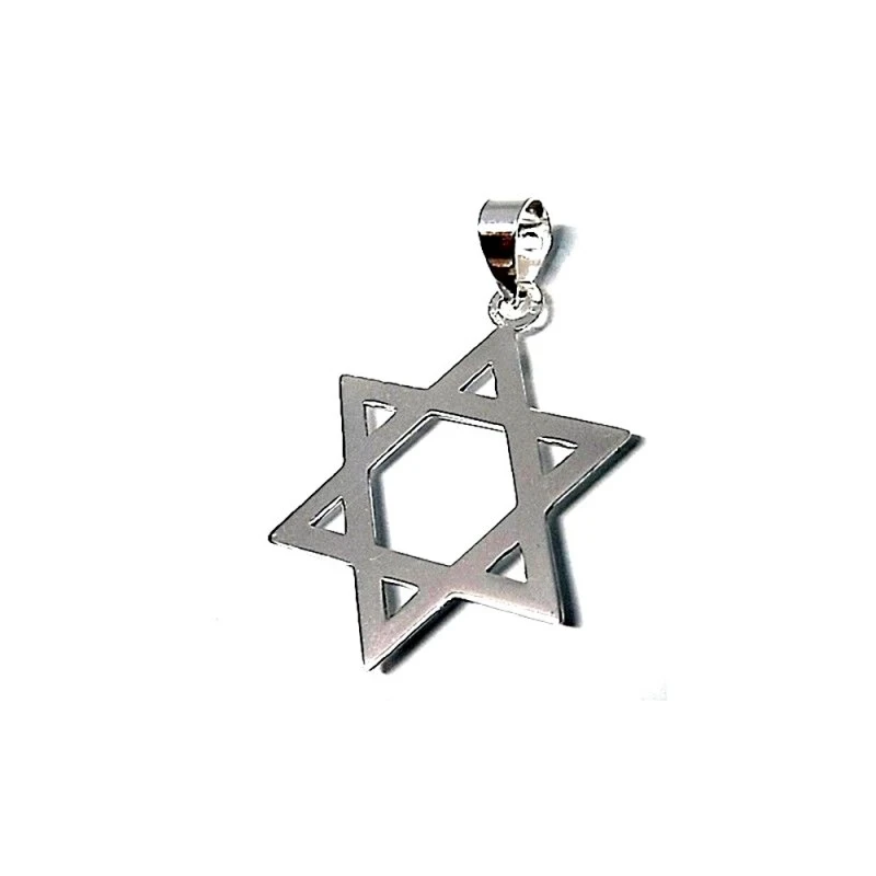 Colgante plata ley 925m 27mm. estrella David [AA7818]
