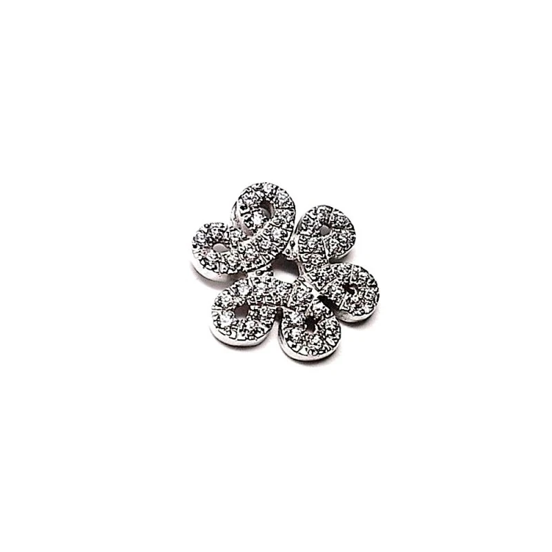 Colgante plata ley 925m 24mm. circonita rodiado [AA7961]