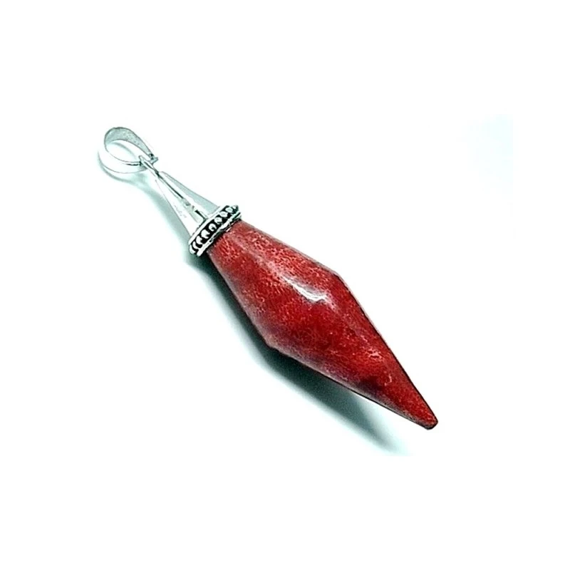 Colgante plata ley 925m 55mm. raiz coral punta [AA7978]