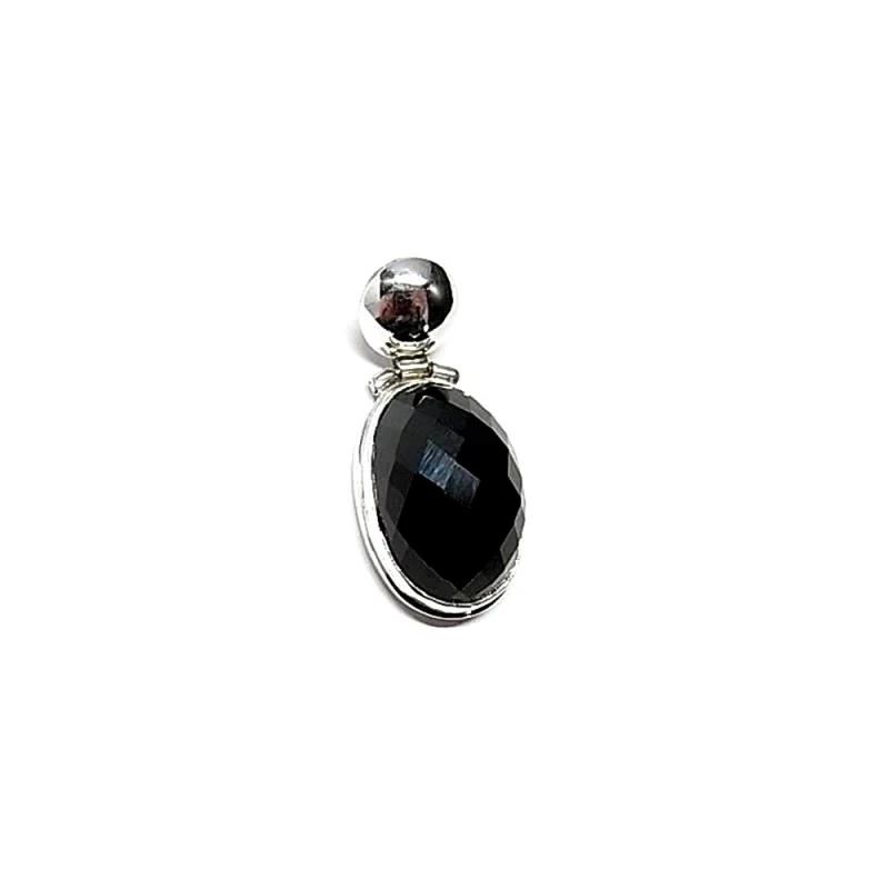 Colgante plata ley 925m 24mm. piedra onix [AA7979]