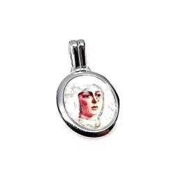 Colgante plata ley 925m 20mm. Virgen Esperanza Triana [AA8181]