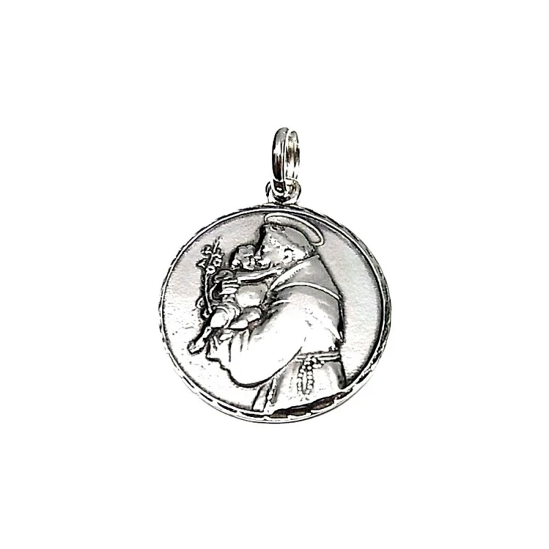 Colgante plata ley 925m 28mm. medalla San Antonio [AA8199]