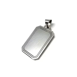 Colgante plata ley 925m 29mm. chapa rectangular [AA8278]