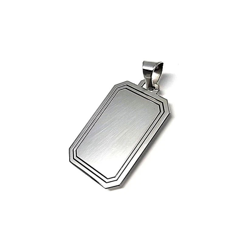 Colgante plata ley 925m 29mm. chapa rectangular [AA8278]