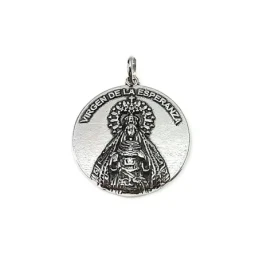 Colgante plata ley 925m 30mm. medalla Virgen Esperanza [AA8331]