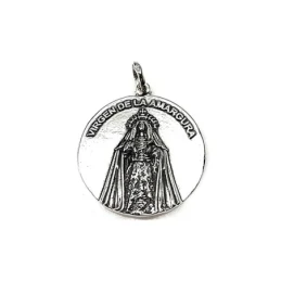 Colgante plata ley 925m 30mm. medalla Virgen Amargura [AA8332]