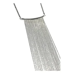 Gargantilla plata ley 925m cadena bolas flecos 26cm. [AA9742]