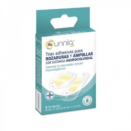 Pack 12 uds. Tiritas Rozaduras/Ampollas Ifa - Unnia - 8 uds.