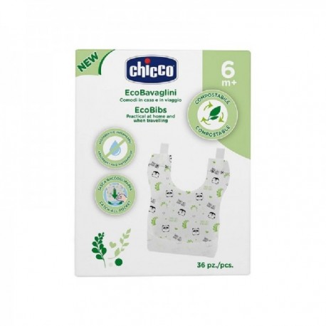 Babero Biodegradable Chicco - 36 uds