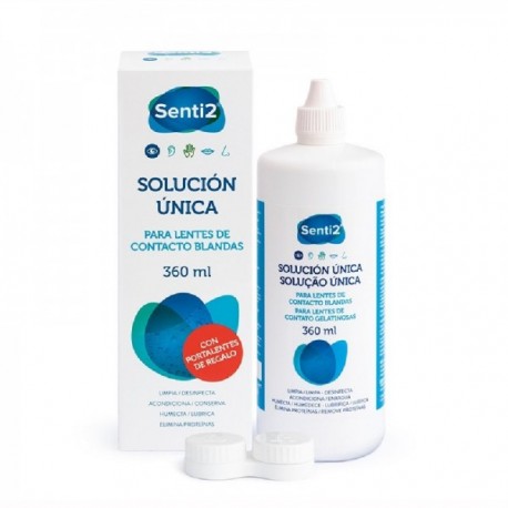 Solución Única Para Lentes De Contacto Blandas Senti2 - 360 ml.