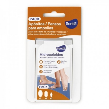 Pack 12 uds. Apósitos Hidrocoloides Para Ampollas Senti2 - 6 uds.