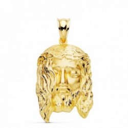 Cabeza Cristo Colgante Oro 9k unisex 30 mm.