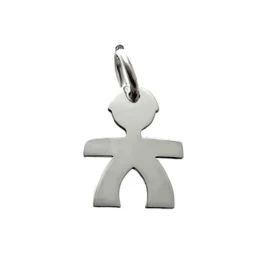 Colgante plata Ley 925m forma niño 15mm. liso