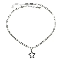 Gargantilla plata Ley 925m mujer 41 cm. forzada alargada colgante est