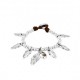 Pulsera UNOde50 Oasis Desert Pearl Joia Colar Mulher 16 cm. metal baño plata hojas piedra