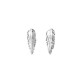 Pendientes UNOde50 Pluma 37 mm. metal baño plata