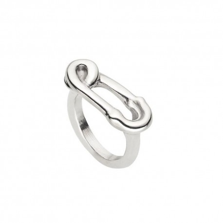 Anillo UNOde50 cabeza Imperdible 24 mm. metal baño plata