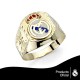 Sello escudo Real Madrid oro de ley 18k hueco esmalte [8470]