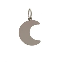 Colgante plata Ley 925m mujer 16 mm. forma luna lisa