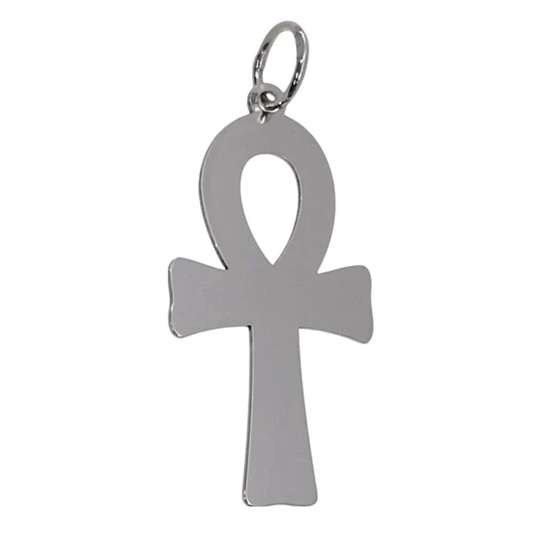 Cruz de la vida colgante plata Ley 925m unisex 3 cm. lisa